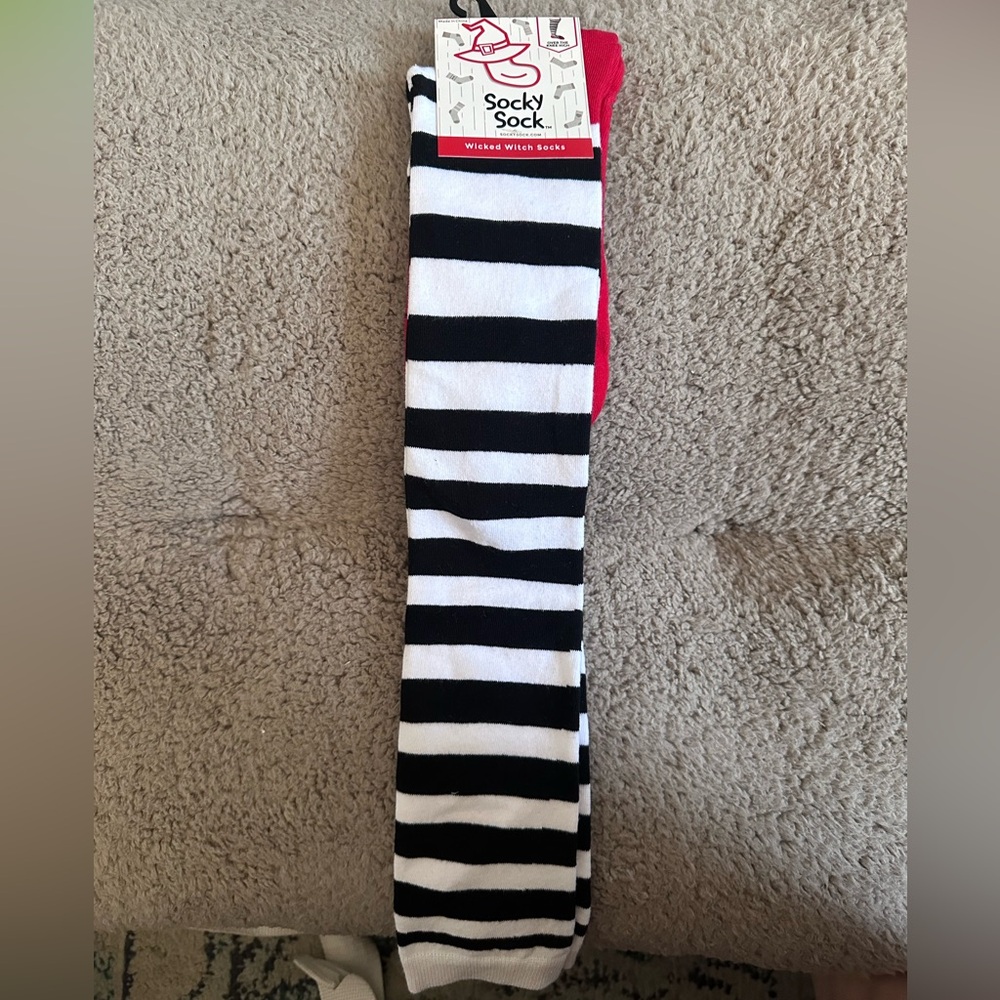 Socky Sock Black and White Striped Socks